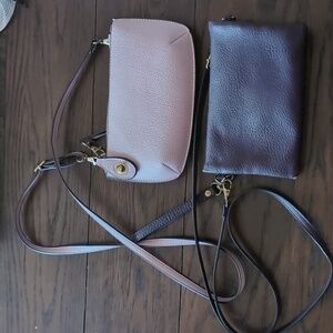 Dark Purple And Light Purple Women's Crossbody Bag Set